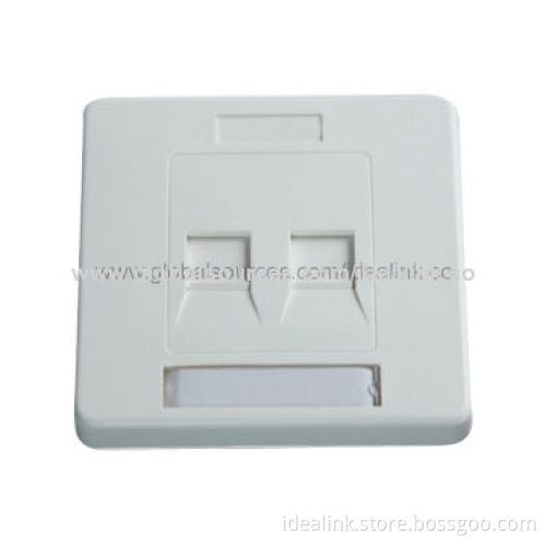 Faceplate for RJ45 Connector or Cat5e/6 Keystone Jack, with Single or Dual-portNew